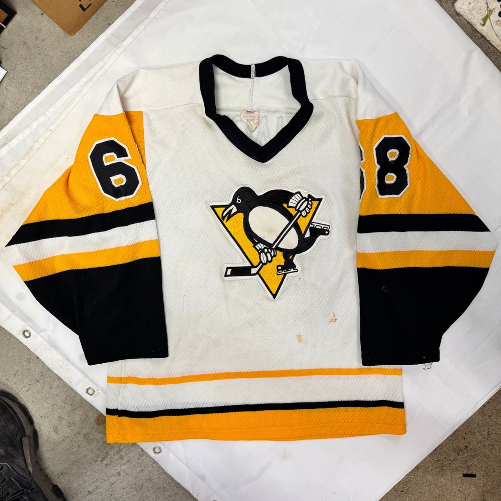 Vintage Maska Pittsburgh Penguins Jaromir Jagr 68 Hockey Jersey Mens Small White